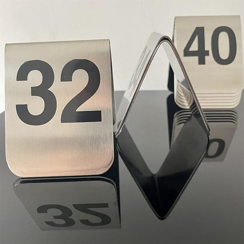 10 Pcs Metal Place Cards Stackable Tent Style Table Numbers，Place Card Holders - Image 2
