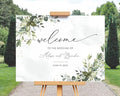 Greenery Wedding Welcome Sign, To The Wedding Of Signs by Custom
