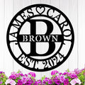 Personalized Custom Split Letter Family Name Sign, Large Metal Decor, by Unknown