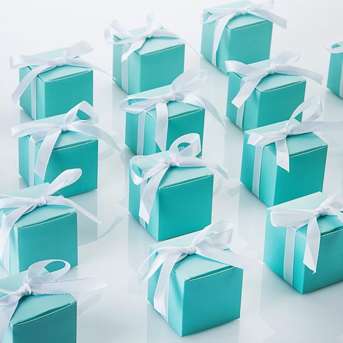 AWELL Mint Green Gift Candy Box Bulk 2x2x2 inches - Image 2