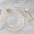 BESTVIP 450PCS Plastic Dinnerware Set, Anniversary, Includes: Dinner Plates by Bestvip