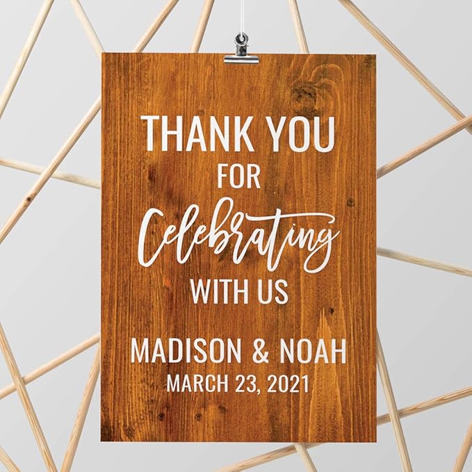 Andaz Press Personalized Extra Large Wedding Easel Board Party Sign, 12x18-inch - Image 2
