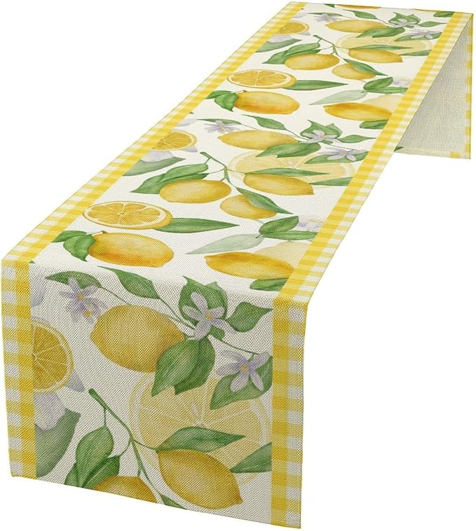 Lemon Table Runner by Unknown