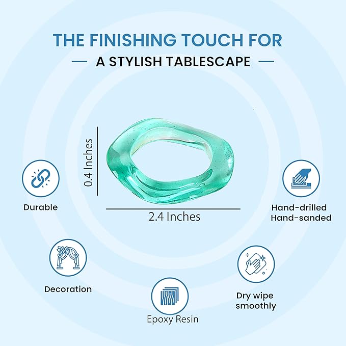 Epoxy Resin Spring Napkin Rings Set of 12 - Image 3