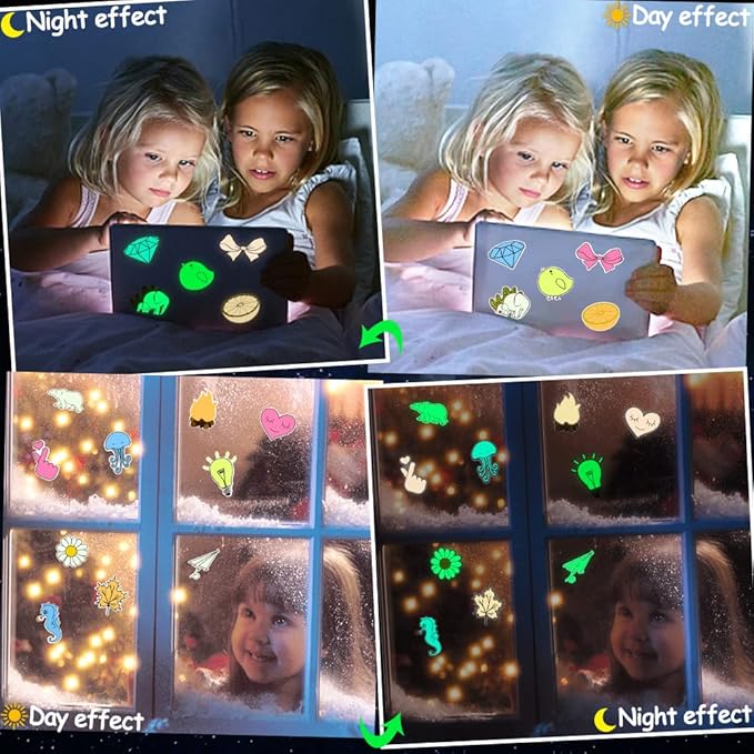 QTL Glow in The Dark Stickers for Wall Stickers for Kids Glow in Dark Stickers - Image 3