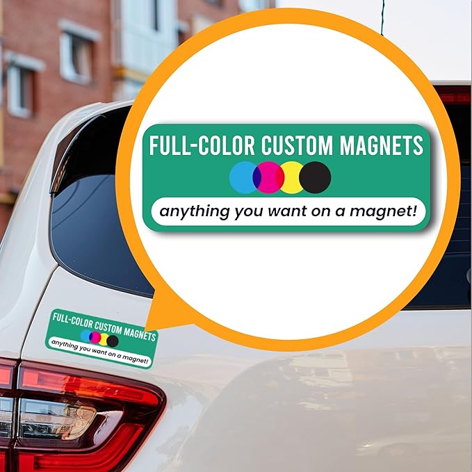 Magnet Me Up Custom 8x3 Inch Rectangle Magnet, Customizable by MagnetMeUp