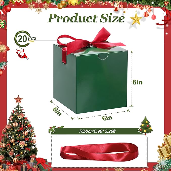 DOYIDE 20 Pack Small Gift Boxes, Christmas Gift Box Crafting, Wedding Party - Image 3