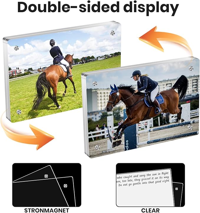 Acrylic Magnetic Photo Frame, 4x6 Inch Double-sided Magnetic Photo Frame - Image 8
