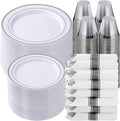 Goodluck 700 Piece Silver Plastic Dinnerware Set by GoodLuck