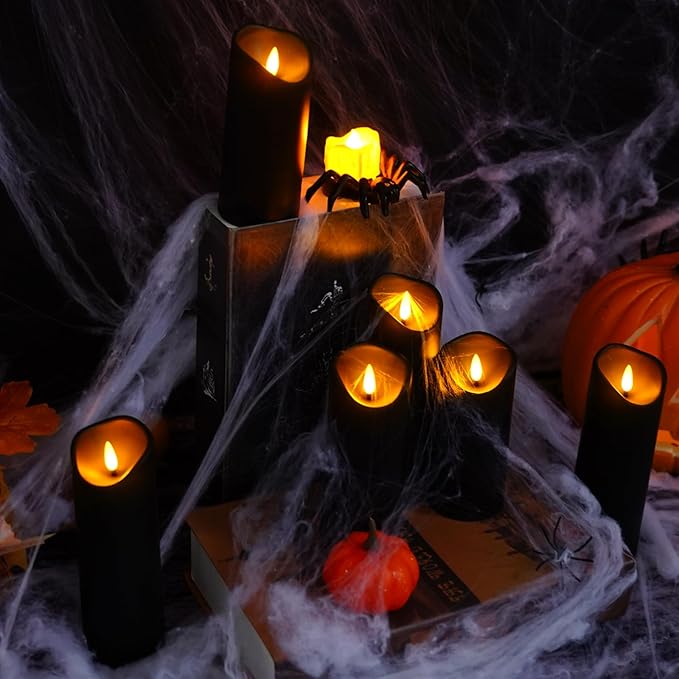 Flickering Flameless Candles, Battery Operated Acrylic LED Pillar Candles - Image 2