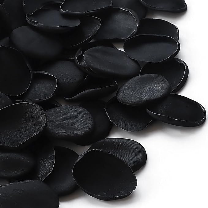 Floroom 300pcs Rose Petals Black Faux Silk Flower Petals by Floroom
