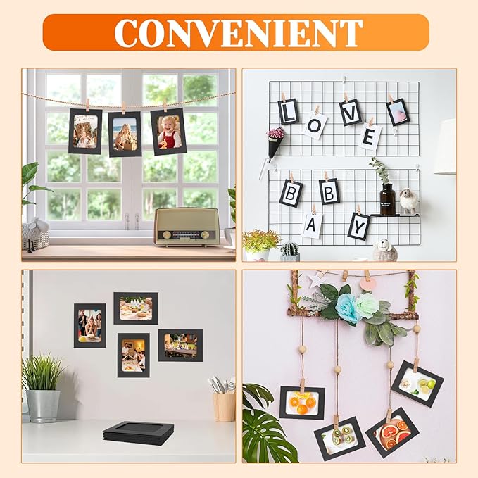100 Pack Paper Picture Frames, 4x6 Inch Photo Strip Frame Hanging Photo Display - Image 4