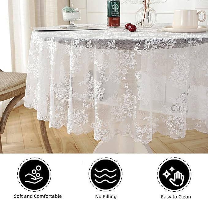 Jeloris Round Lace Tablecloth - Image 5