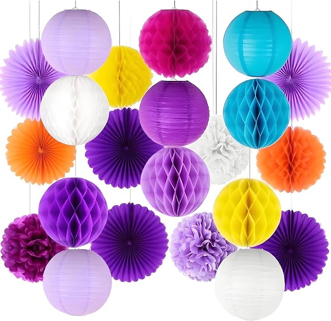 Rainbow Honeycomb Balls Decorations - Image 3