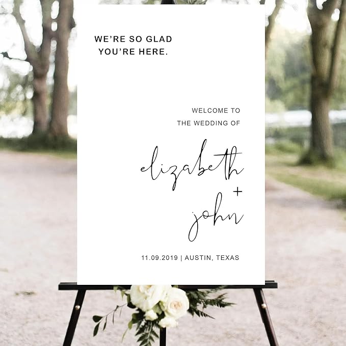 Minimalist Wedding Welcome Sign, Modern Wedding Welcome Sign, Welcome Sign - Image 4