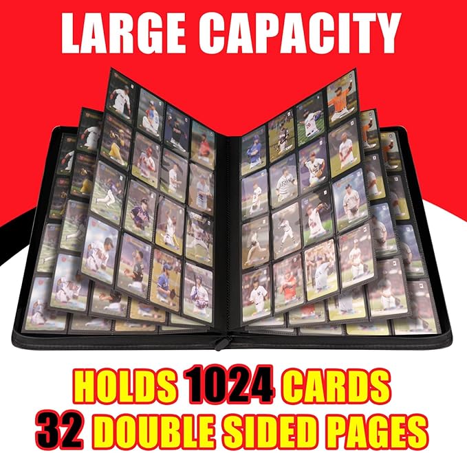 Premium 16-Card Binder 1000+ Card PU Cover Trading Card Album Compatible - Image 3