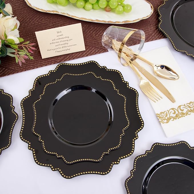 COLOSUS 175PCS Black Dinnerware set - Image 6