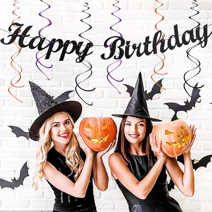 Black-Purple Orange Halloween Birthday Party-Decorations - Image 6
