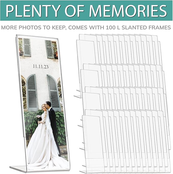 pbf PHOTO BOOTH FRAMES 2x6 Acrylic Sign Holder | 2 x 6 Vertical Stand Up - Image 6