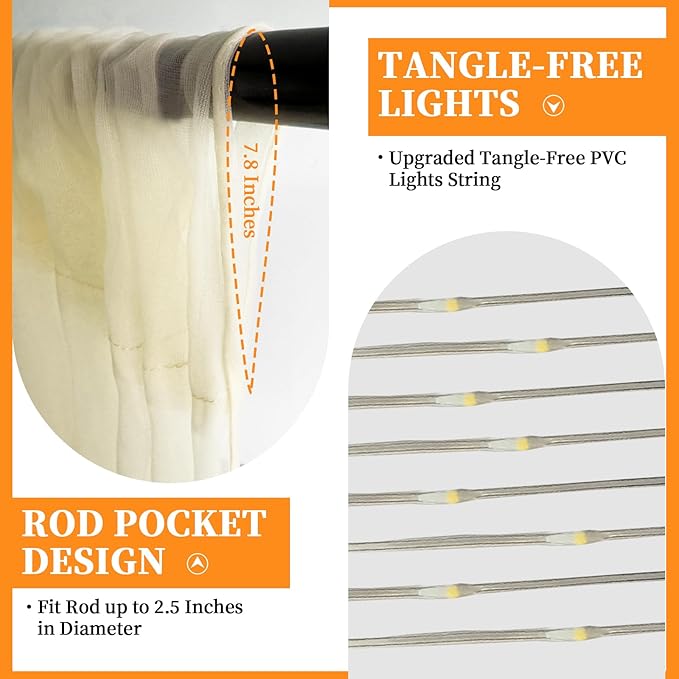 10x10ft Ivory Tulle Backdrop Curtain - Image 6