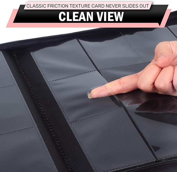 12 Pocket Card Binder, Zipper Trading Card Binder, 720 Large Capacity Side - Image 8