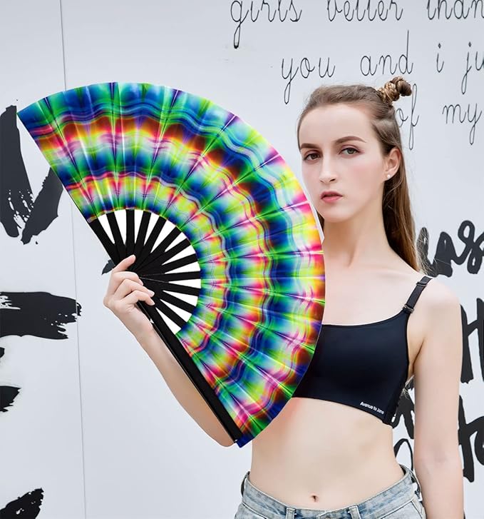 Amajiji Rave Folding Hand Fan Popping Fans - Image 4