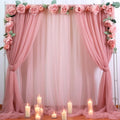 PARTISKY 20ft X 10ft Dusty Rose Tulle Backdrop Curtain by Partisky