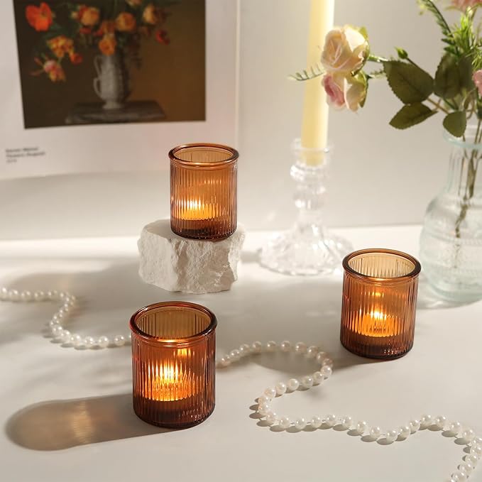 36pcs Amber Votive Candle Holders - Image 2