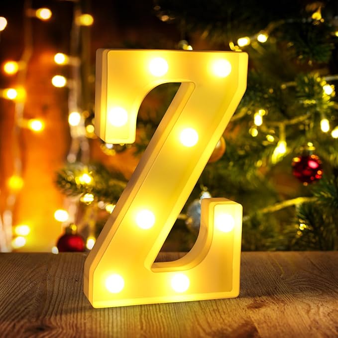 Light Up Letter A to Z, LED Sign Marquee Letters 26 Alphabet by funsky