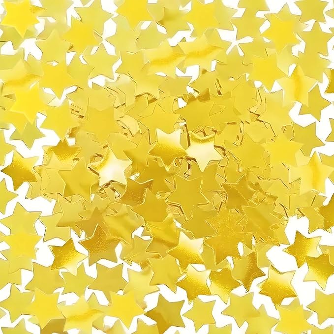 Gold Metallic Foil Star Confetti 0.78inch/2cm 8000PCS Table Confetti by Unknown