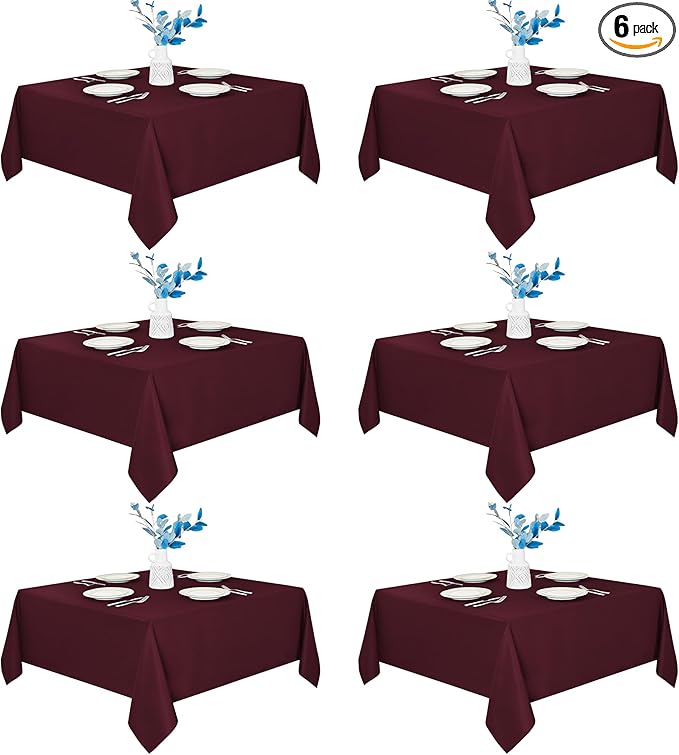 Fitable 6 Pack Square Tablecloths by Fitable