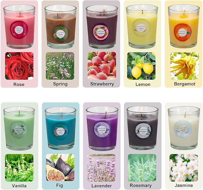 Scented Candles, Strawberry, Aromatherapy Candles, Soy Wax Glass Jar Candle - Image 2