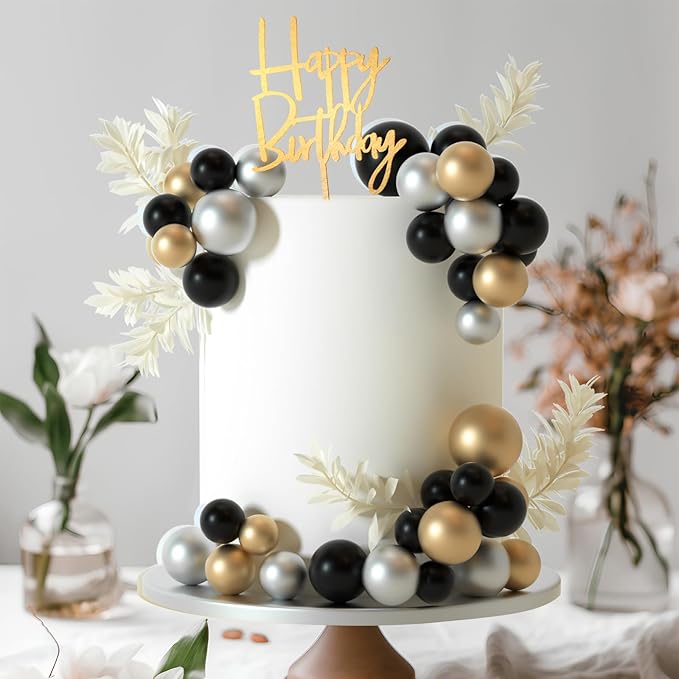 MIAHART Ball Cake Toppers Boho Grass Cake Topper Ball Cake Insert Decoration - Image 5
