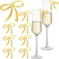 50 Pcs Bows Drink Tags Coquette Bow Wine Glass Charms Acrylic Bowknot Drink Tag by Colingmill