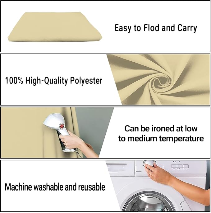 Tan Portrait Backdrop 8x10ft Zoom Meeting Photo Studio Shooting Props - Image 7