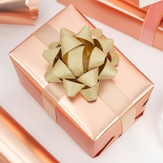 Garbendy Rose Gold Wrapping Paper Roll - Image 2
