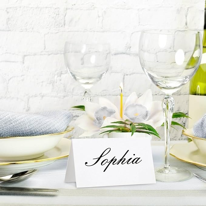 60 Pcs Premium Place Cards, 2x3.5in Small Tent Cards, Blank Fillable Banquet - Image 6