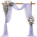 Wedding Arch Draping Fabric 29" x 18 FT Lavender Sheer Chiffon Outdoor Curtain by Jevix