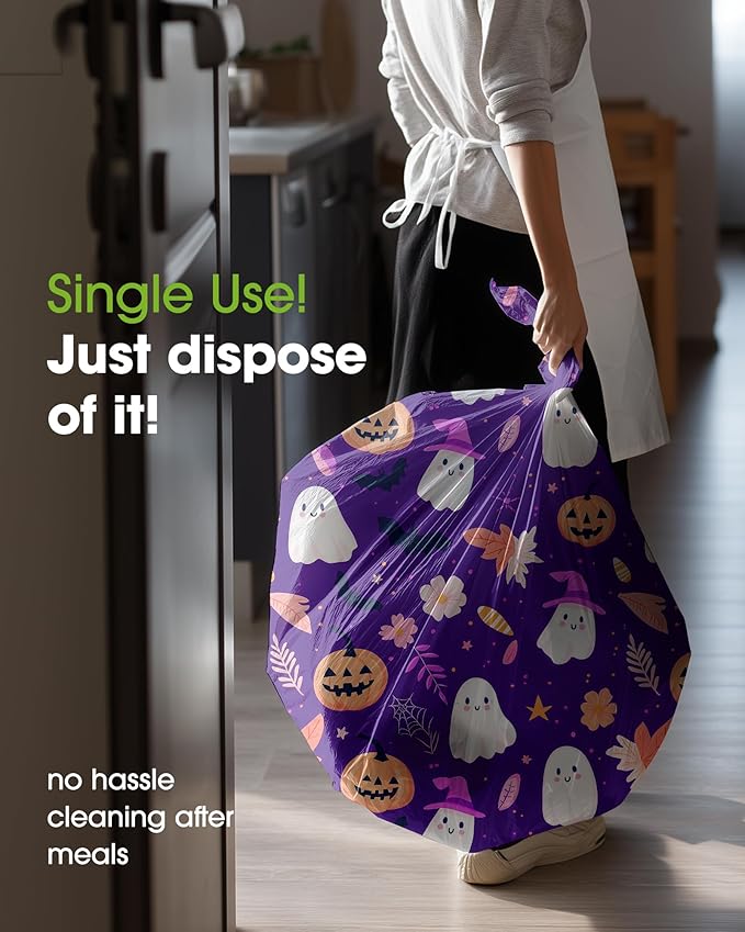 Pureegg Plastic Table Cloth Disposable 10 Pack, 54 x 108 Inch Table Cloths - Image 5