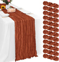 Aktor 12 Pack Terracotta Table Runner Boho Cheesecloth Table Runner Semi Sheer by Unknown