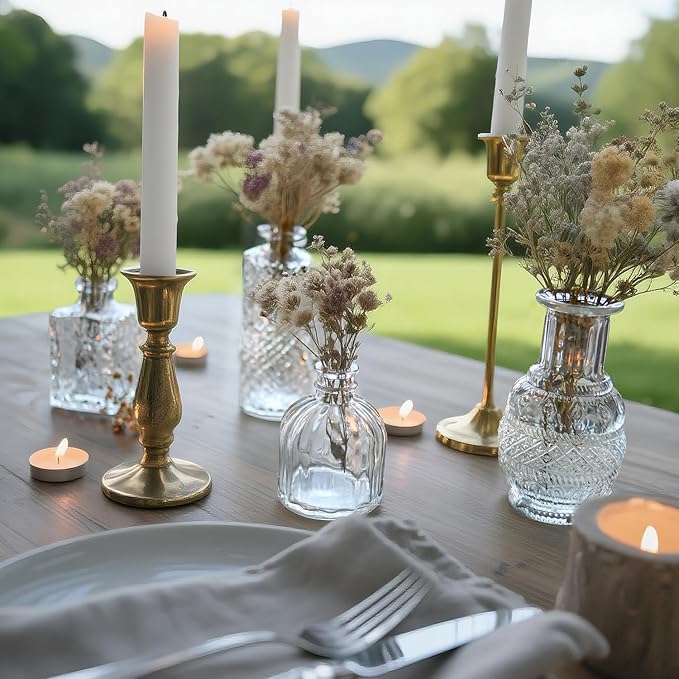 Glass Bud Vase Set of 16 Pcs Small Minimalist Vases - Image 4
