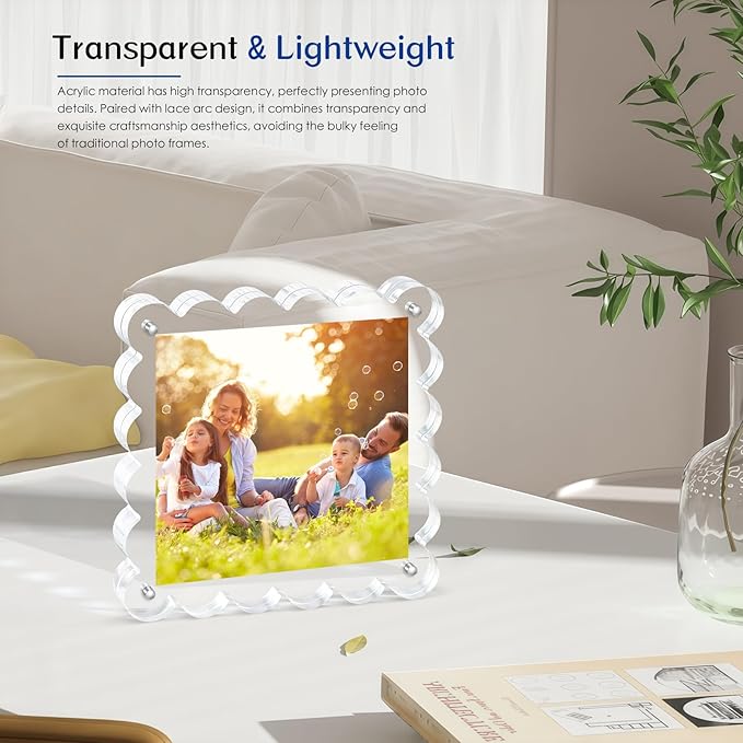 3Pack Clear Magnetic Picture Frames 5×5 Inch - Image 3