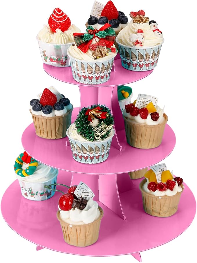 3-Tier Cupcake Stand, Cake Stand holder, Tiered DIY Cupcake Stand Tower - Image 2