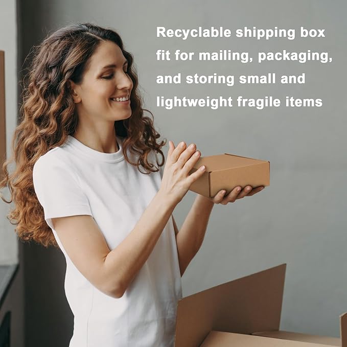 MEBRUDY 6x6x2 Inches Shipping Boxes Pack of 50, Small Corrugated Cardboard Box - Image 5