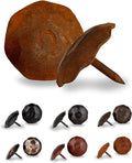 50 Pack 1.25" Round Head Iron Clavos Decorative Nails – Rusted – Handmade by BorderlandRusticHardware