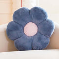 Blue Flower Pillow, 17.7" Flower Shaped Plush Decorative Throw Pillow by Kcvvcr