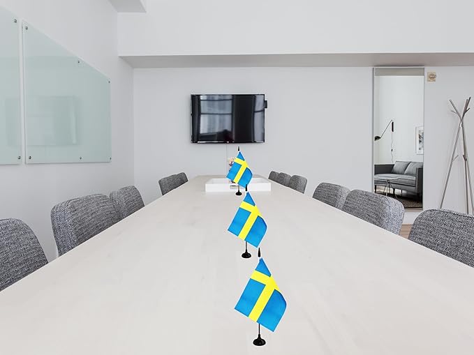 Sweden Desk Flag, 12 Pack Swedish Table Office Flag - Image 5