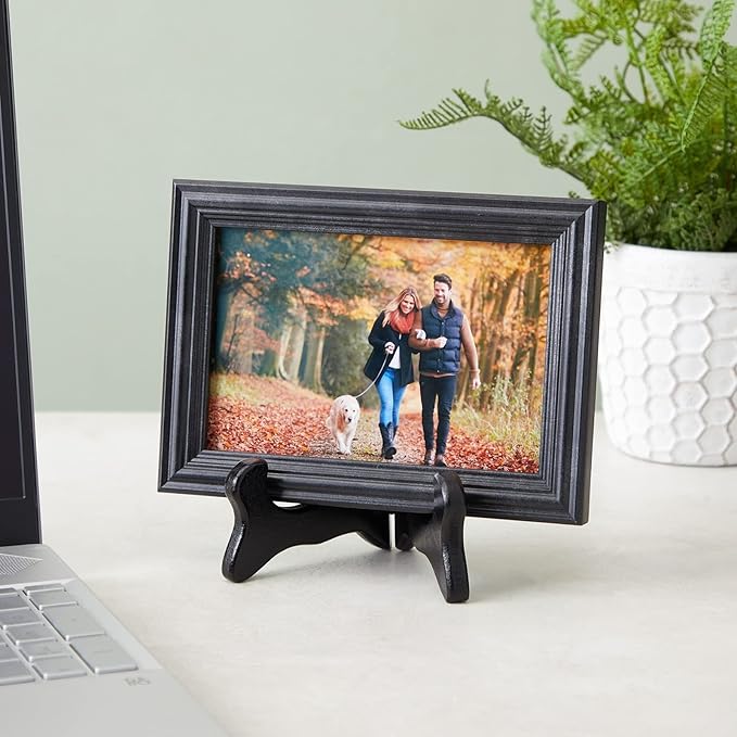 Juvale 6-Pack Wooden Plate Stands - Image 2