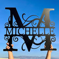Personalized Metal Name Signs, Split Letter Monogram Wall Art Decor, Durable by DecoSoul