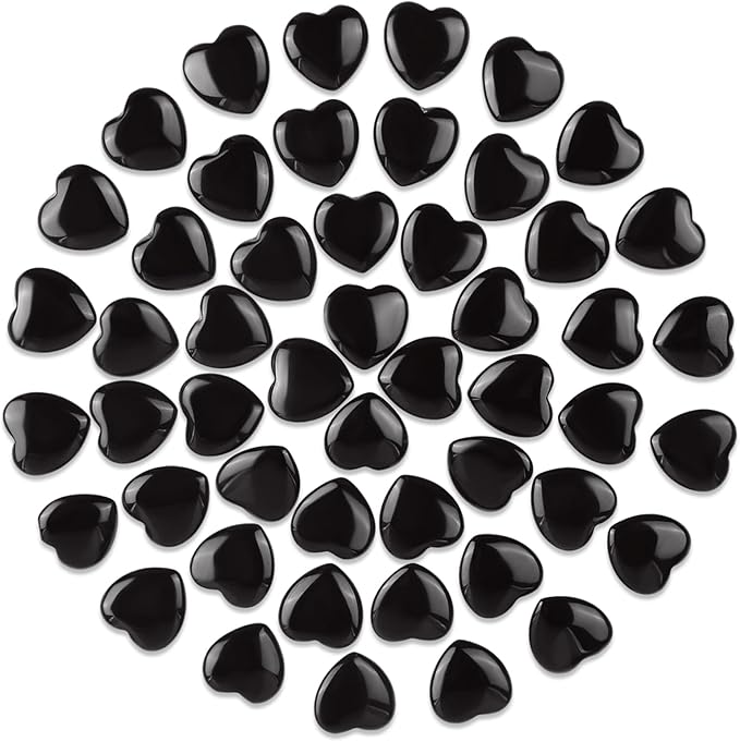 Gerrii 50 Pcs Heart Healing Stone Bulk Quartz Heart Inspirational Stones Gift by Gerrii